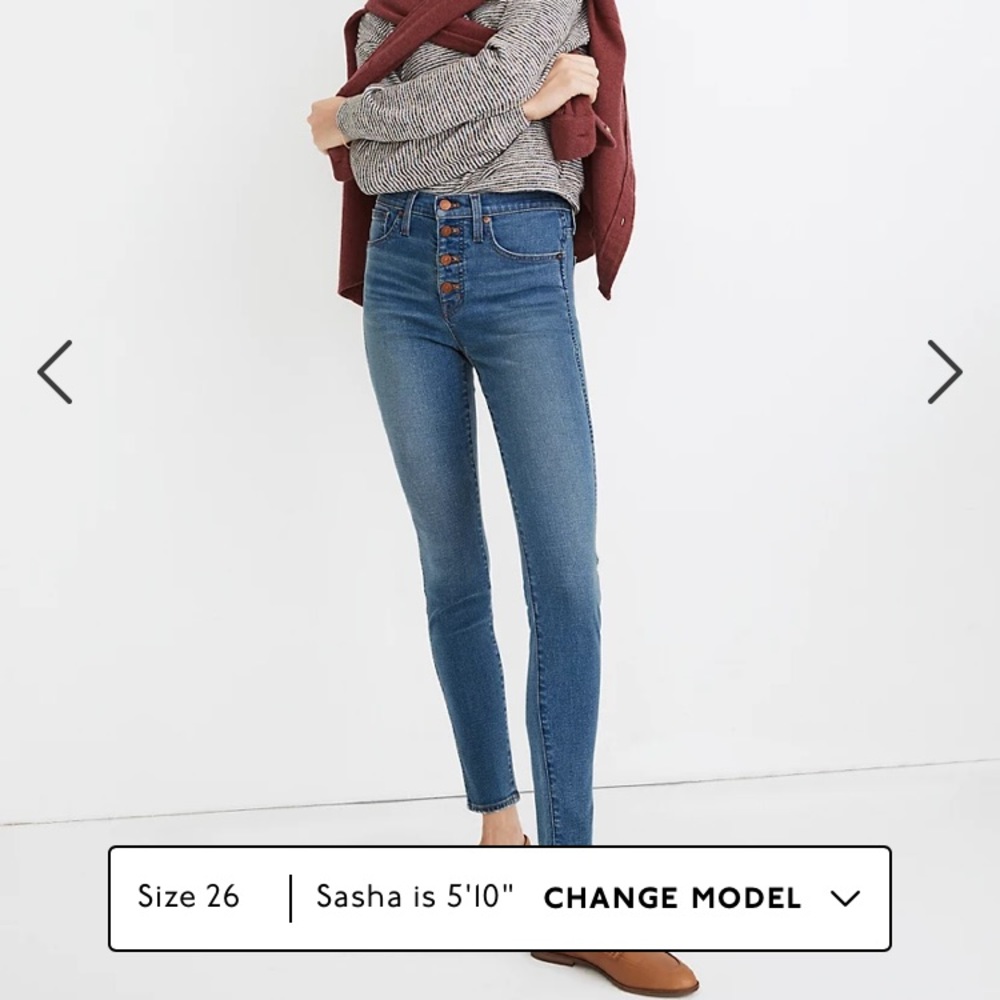 Madewell 10" high-rise skinny jeans in dewitt wash